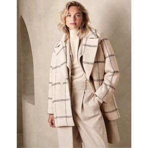 Banana Republic Windowpane Cocoon Coat
